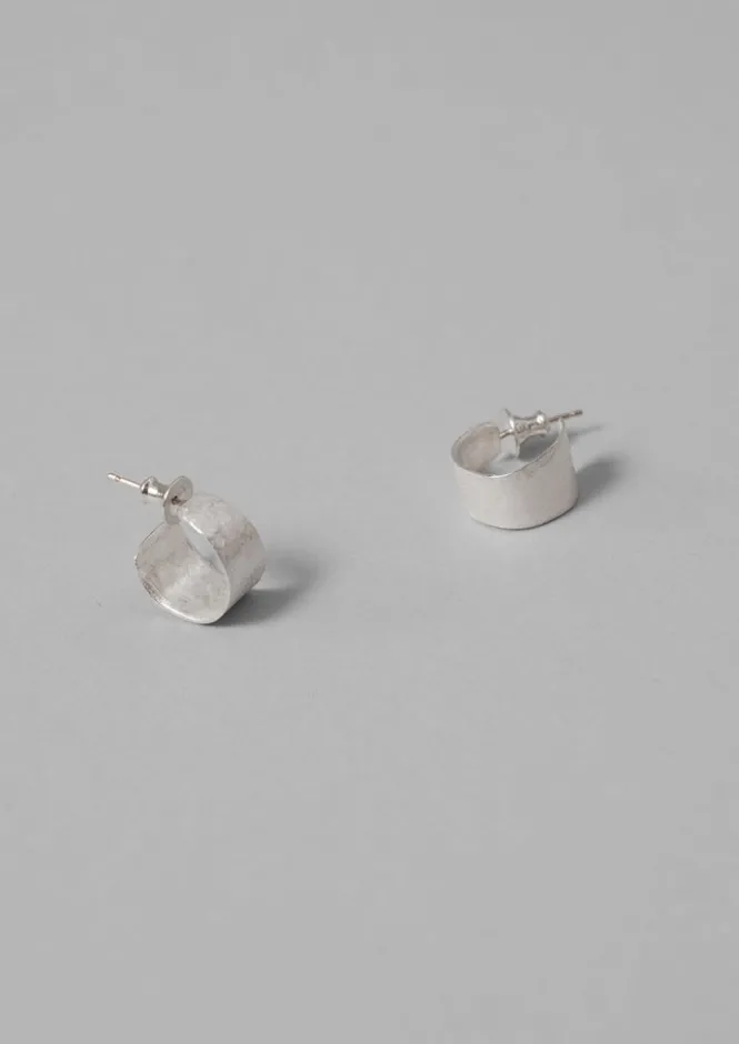 Jewellery-TOAST Emily Nixon Sculptural Hoop Earrings Silver