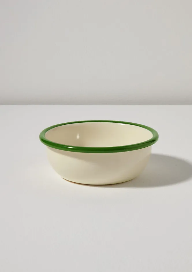Outdoor|Kitchen-TOAST Enamel Bowl Cream/Leaf