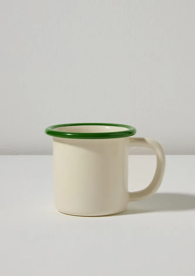 Outdoor-TOAST Enamel Mug Cream/Leaf