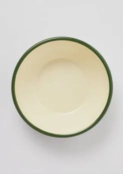Tableware-TOAST Enamel Salad Bowl Cream/Leaf