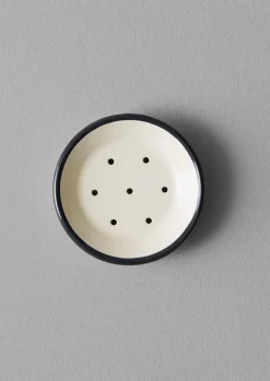 Bathroom-TOAST Enamel Soap Dish Ecru/DarkGrey