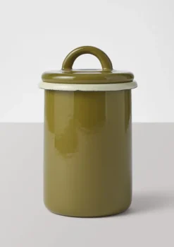 Kitchen-TOAST Enamel Storage Jar Olive