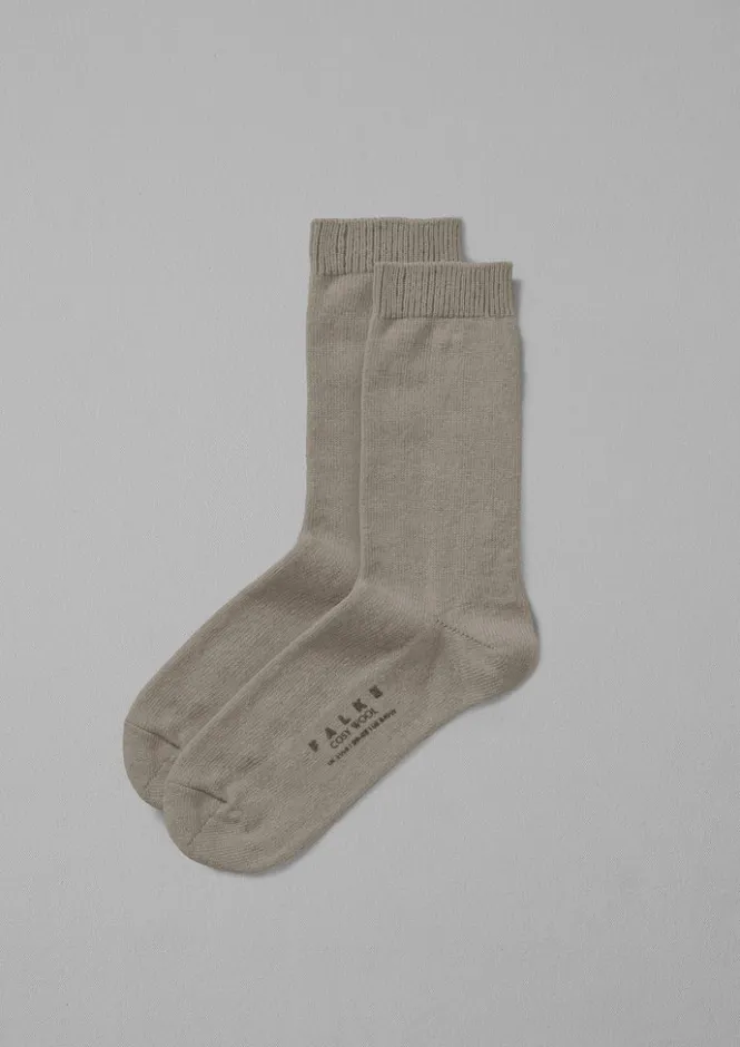 Socks & Tights-TOAST Falke Cosy Wool Socks Stone