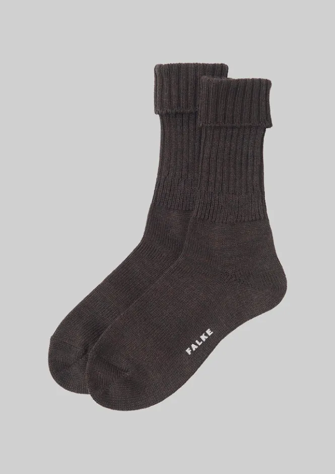 Socks & Tights-TOAST Falke Striggings Chunky Socks DarkBrown