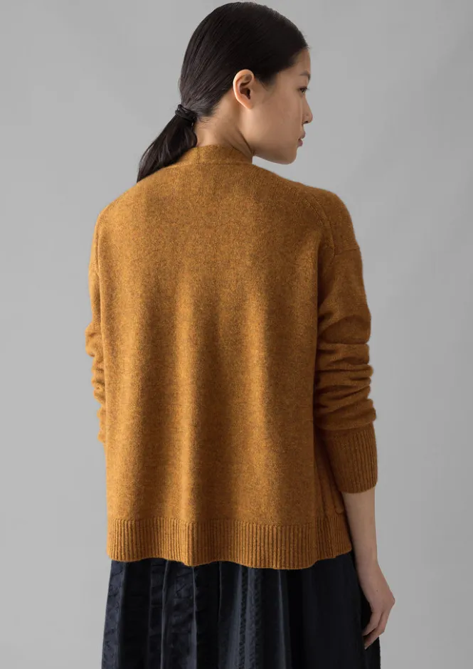 Cashmere|Knitwear-TOAST Ffion Wool Cashmere Boxy Cardigan Turmeric