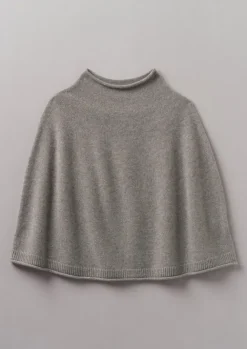 Knitwear-TOAST Fine Wool Cashmere Poncho Granite