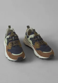 Trainers & Plimsolls-TOAST Flower Mountain Yamano Kaiso Panelled Trainers Navy/Sage