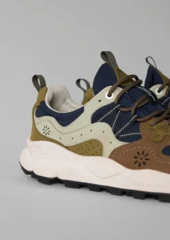 Trainers & Plimsolls-TOAST Flower Mountain Yamano Kaiso Panelled Trainers Navy/Sage