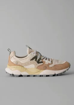 Trainers & Plimsolls-TOAST Flower Mountain Yamano Kaiso Panelled Trainers Ecru/Beige