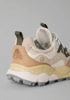 Trainers & Plimsolls-TOAST Flower Mountain Yamano Kaiso Panelled Trainers Ecru/Beige