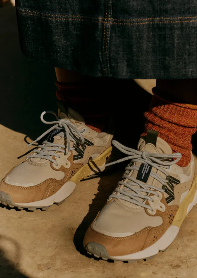 Trainers & Plimsolls-TOAST Flower Mountain Yamano Kaiso Trainers Ecru/Beige