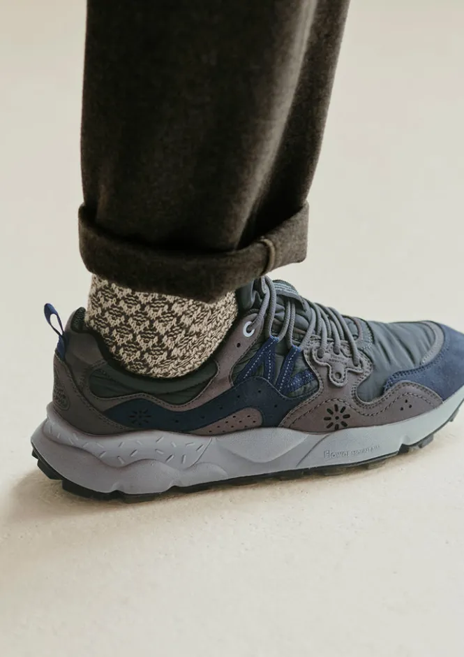 Trainers & Plimsolls-TOAST Flower Mountain Yamano Kaiso Panelled Trainers Charcoal
