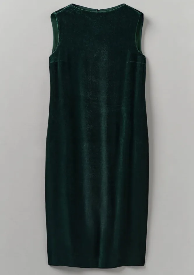 Velvet|Dresses-TOAST Fluid Silk Velvet Dress Onyx