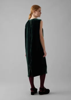 Velvet|Dresses-TOAST Fluid Silk Velvet Dress Onyx