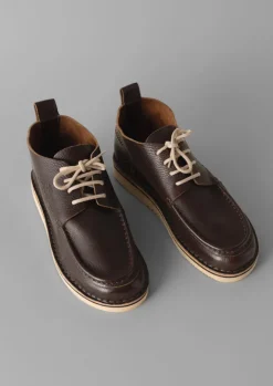 Shoes-TOAST Fracap Leather Camp Shoes DarkBrown