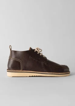 Shoes-TOAST Fracap Leather Camp Shoes DarkBrown