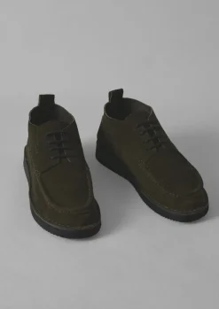 Shoes-TOAST Fracap Suede Camp Shoes Olive