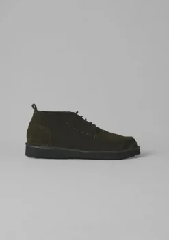 Shoes-TOAST Fracap Suede Camp Shoes Olive