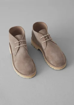 Boots-TOAST Fracap Suede Desert Boots Sand