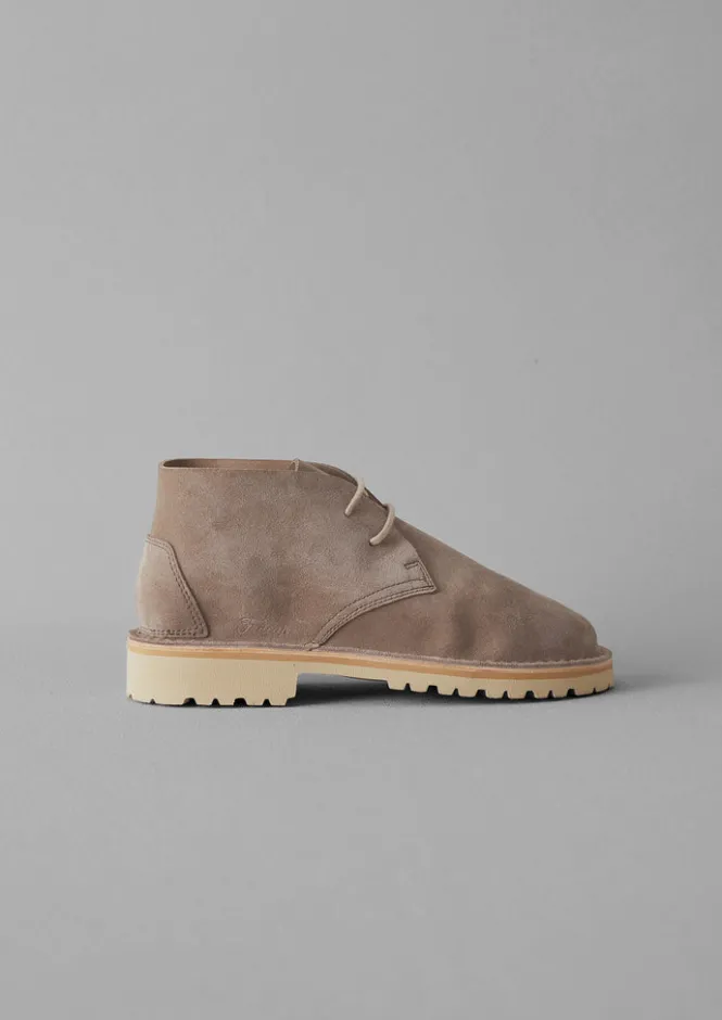 Boots-TOAST Fracap Suede Desert Boots Sand