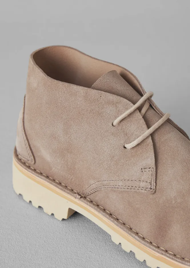 Boots-TOAST Fracap Suede Desert Boots Sand