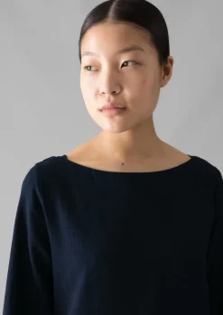 Dresses-TOAST Franca Twill Dress Indigo
