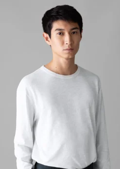 Loungewear|Tops & Tees-TOAST Frank Cotton Long Sleeve Tee Chalk