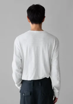 Loungewear|Tops & Tees-TOAST Frank Cotton Long Sleeve Tee Chalk