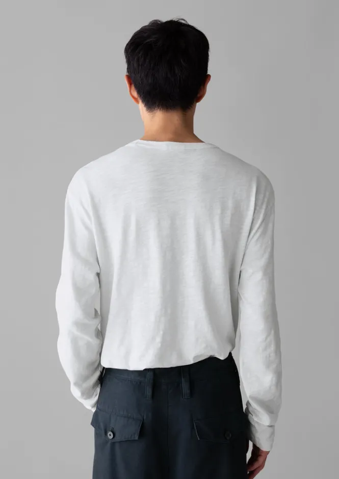 Loungewear|Tops & Tees-TOAST Frank Cotton Long Sleeve Tee Chalk