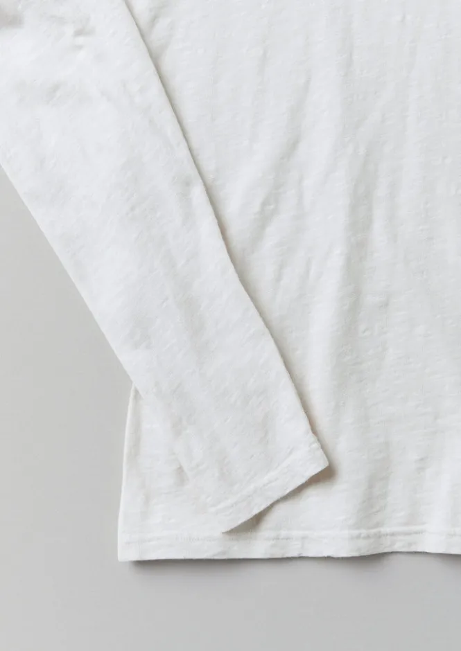 Loungewear|Tops & Tees-TOAST Frank Cotton Long Sleeve Tee Chalk