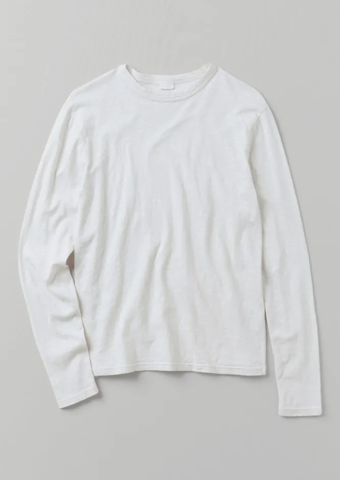 Loungewear|Tops & Tees-TOAST Frank Cotton Long Sleeve Tee Chalk