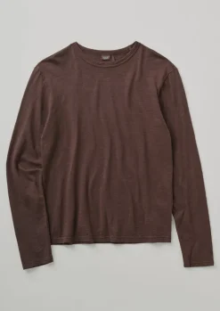 Loungewear|Tops & Tees-TOAST Frank Cotton Long Sleeve Tee Hickory