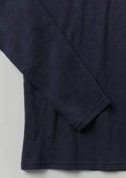 Loungewear|Tops & Tees-TOAST Frank Cotton Long Sleeve Tee PrussianBlue
