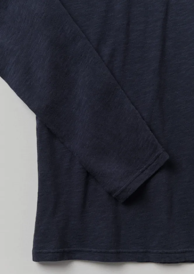 Loungewear|Tops & Tees-TOAST Frank Cotton Long Sleeve Tee PrussianBlue