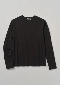 Tops & Tees-TOAST Frank Cotton Long Sleeve Tee CarbonBlack