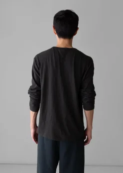 Tops & Tees-TOAST Frank Cotton Long Sleeve Tee CarbonBlack