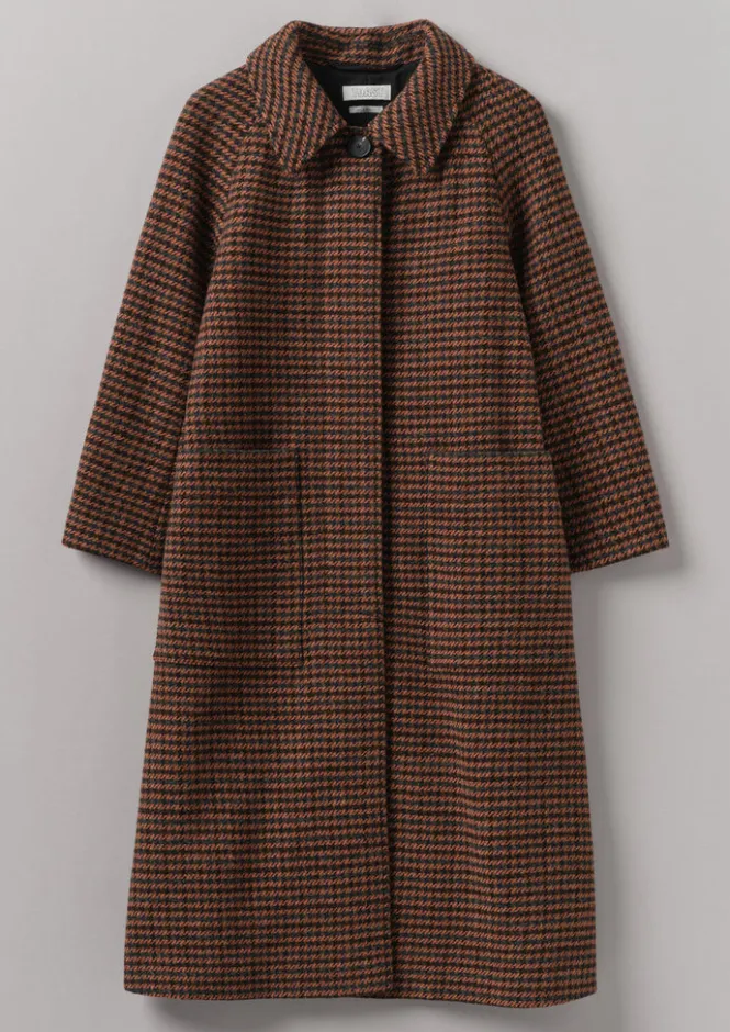 Coats & Jackets-TOAST Frankie Wool Houndstooth Raglan Coat