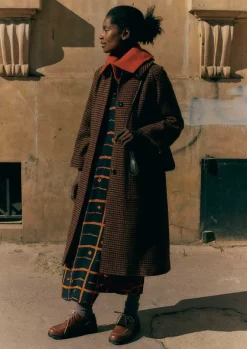 Coats & Jackets-TOAST Frankie Wool Houndstooth Raglan Coat