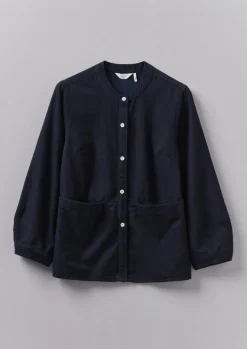 Workwear|Shirts-TOAST Front Pocket Soft Twill Shirt Indigo