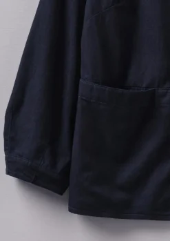 Workwear|Shirts-TOAST Front Pocket Soft Twill Shirt Indigo