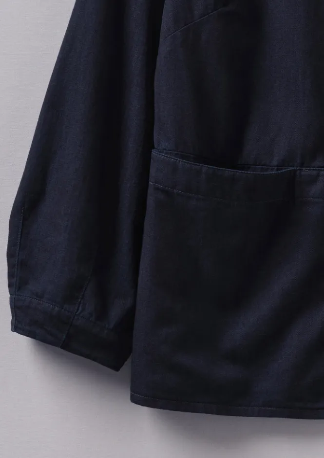 Workwear|Shirts-TOAST Front Pocket Soft Twill Shirt Indigo
