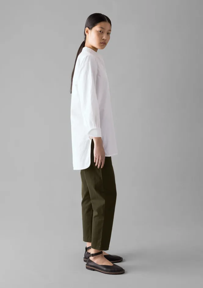 Trousers-TOAST Gabi Cotton Pull On Trousers Loden