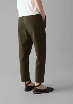 Trousers-TOAST Gabi Cotton Pull On Trousers Loden