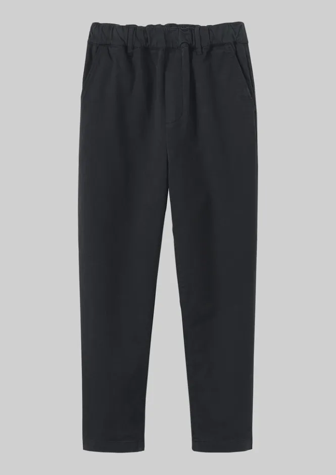 Trousers-TOAST Gabi Cotton Pull On Trousers SoftBlack
