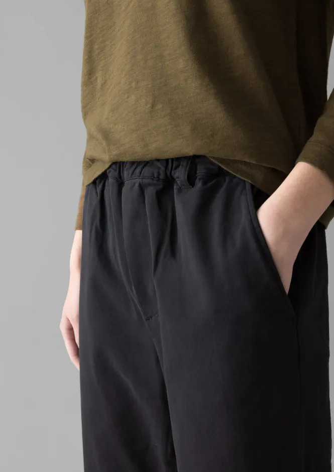 Trousers-TOAST Gabi Cotton Pull On Trousers SoftBlack
