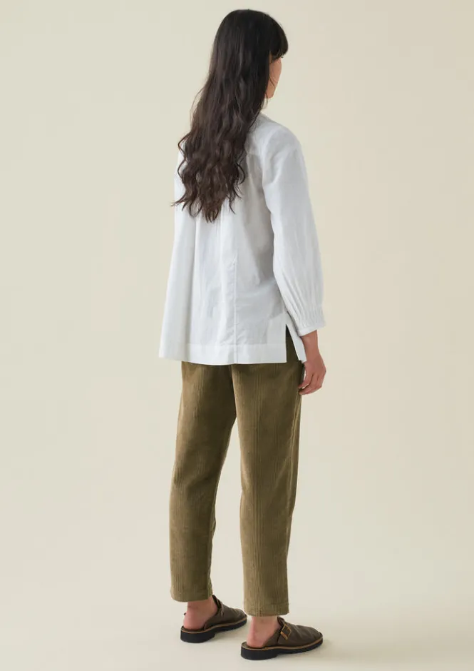 Cord|Trousers-TOAST Gabi Organic Cord Pull On Trousers DarkPear