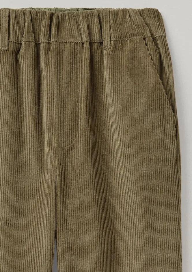 Cord|Trousers-TOAST Gabi Organic Cord Pull On Trousers DarkPear