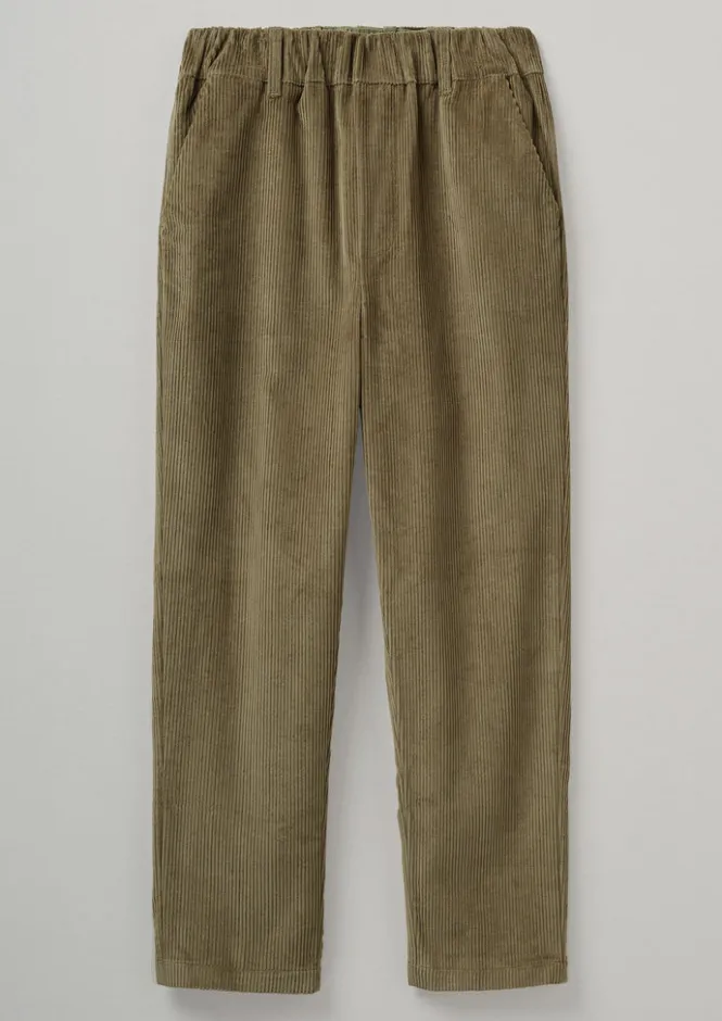 Cord|Trousers-TOAST Gabi Organic Cord Pull On Trousers DarkPear