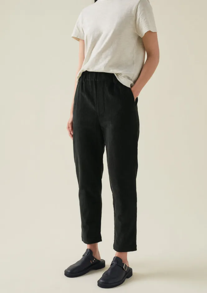 Cord|Trousers-TOAST Gabi Organic Cord Pull On Trousers BrownSlate