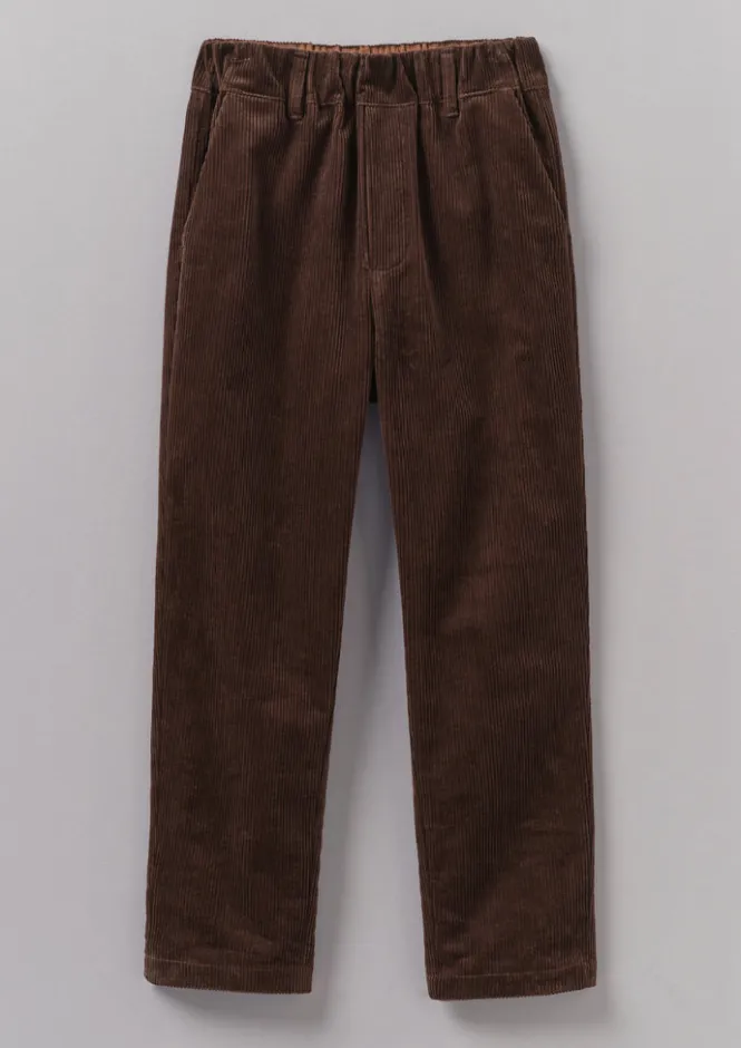Cord|Trousers-TOAST Gabi Organic Cord Pull On Trousers Chestnut